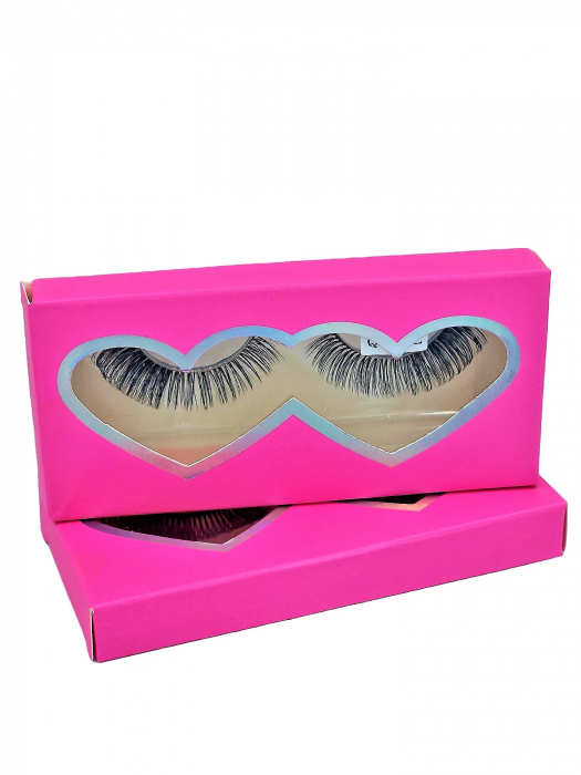Gene false banda efect Russian Volume 3D Fluffy Cat-eye Mink curbura D, negru [6]