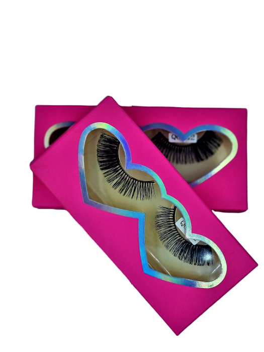 Gene false banda efect Russian Volume 3D Fluffy Cat-eye Mink curbura D, negru [5]