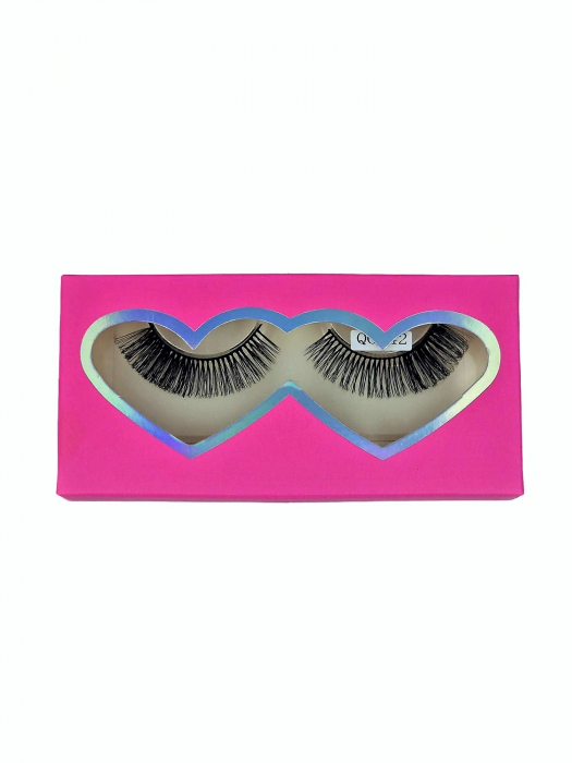 Gene false banda efect Russian Volume 3D Fluffy Cat-eye Mink curbura D, negru [3]