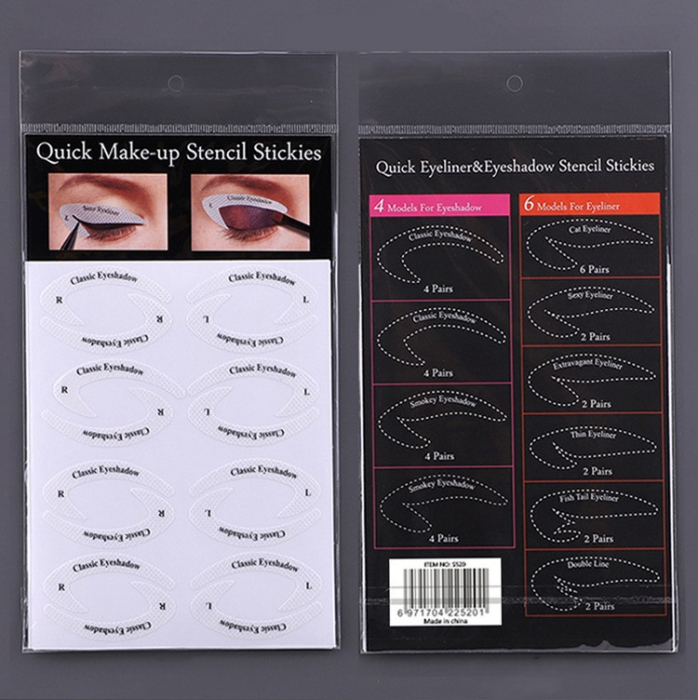 Set 32 de stickere sablon pentru tus cat eye si fard smokey eyes [4]