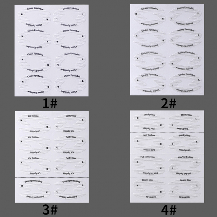 Set 32 de stickere sablon pentru tus cat eye si fard smokey eyes [5]