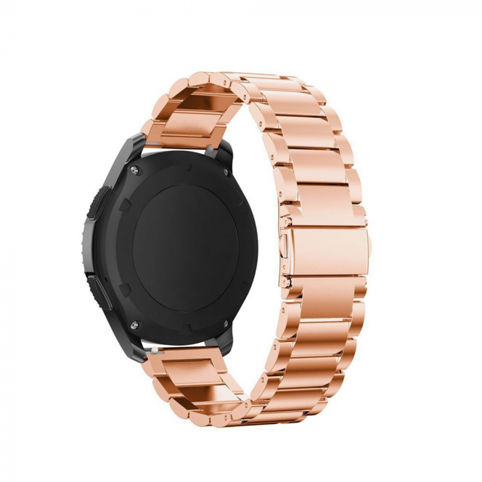 Curea smartwatch otel inoxidabil compatibila cu Samsung Galaxy watch 4, rose gold, 42mm [2]