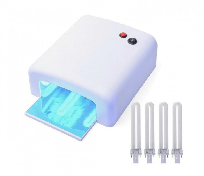 Lampa ultraviolete pentru unghii cu 4 neoane, 9W [2]