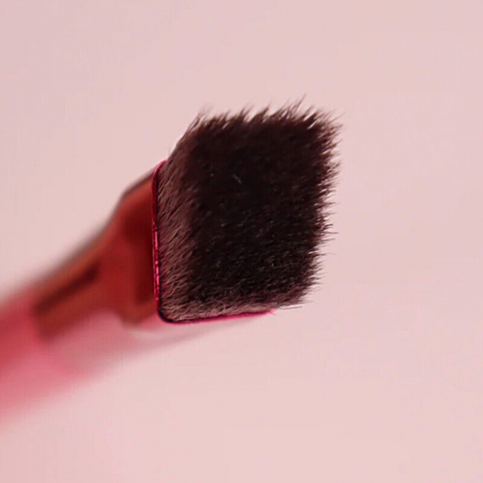Pensula machiaj multifunctionala inclinata 3d pentru sprancene si linia parului, rosu [8]