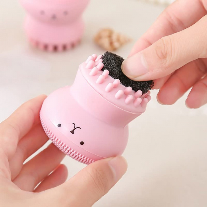 Perie faciala pentru curatare si exfoliere din silicon [4]