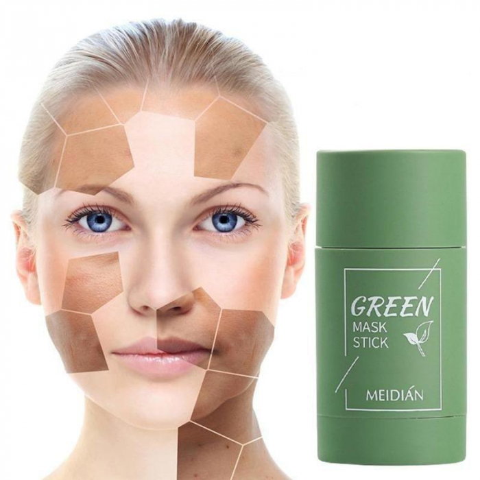 Masca organica de argila si ceai verde, Meidian, verde [5]