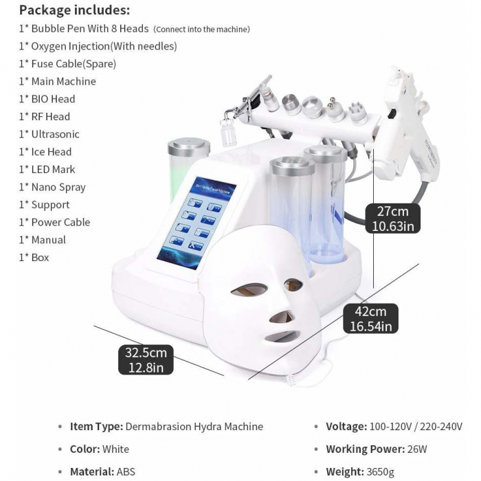 Aparat Cosmetic 8 in1 Jet Hidroxigen Micro Bule [4]