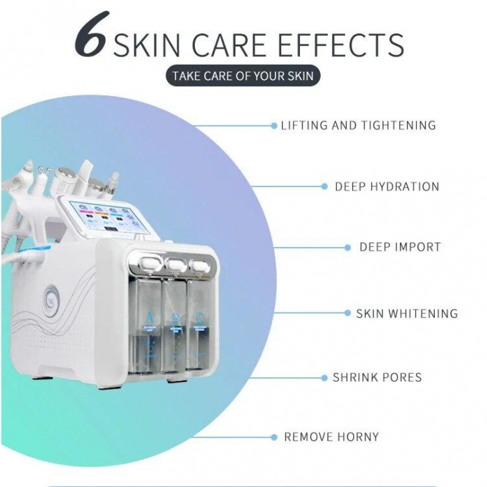 Aparat Cosmetic Profesional 6 in1 H2 O2 Jet Hidroxigen Micro Bule [9]