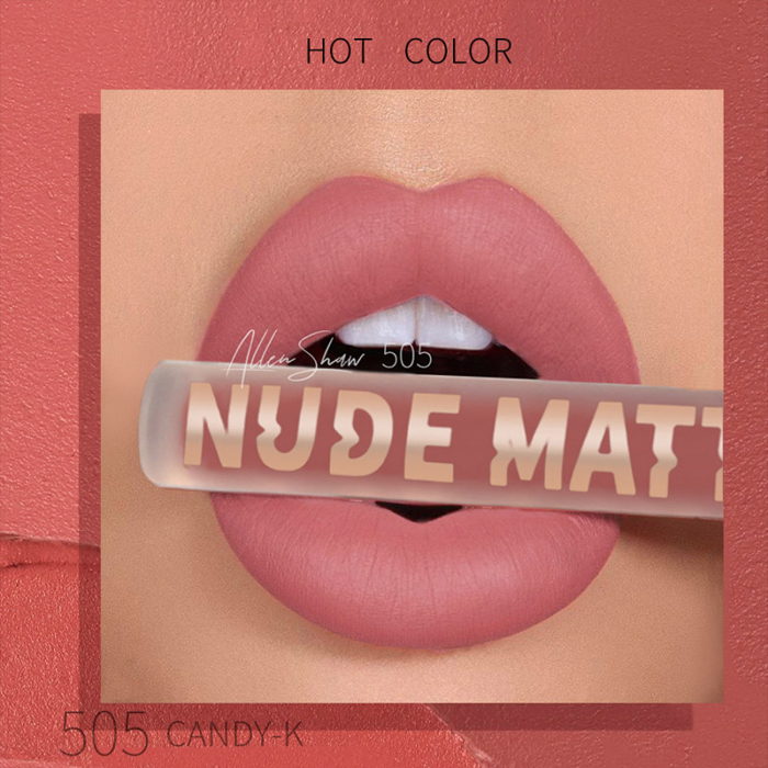 Ruj lichid mat Nude super pigmentat efect de catifea, 2 g [2]