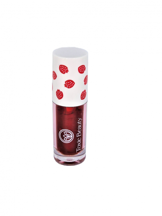 Ruj lichid tip tatuaj 2in1 pentru buze si obraji waterproof cu efect mat si miros delicios de capsuni, corai [4]