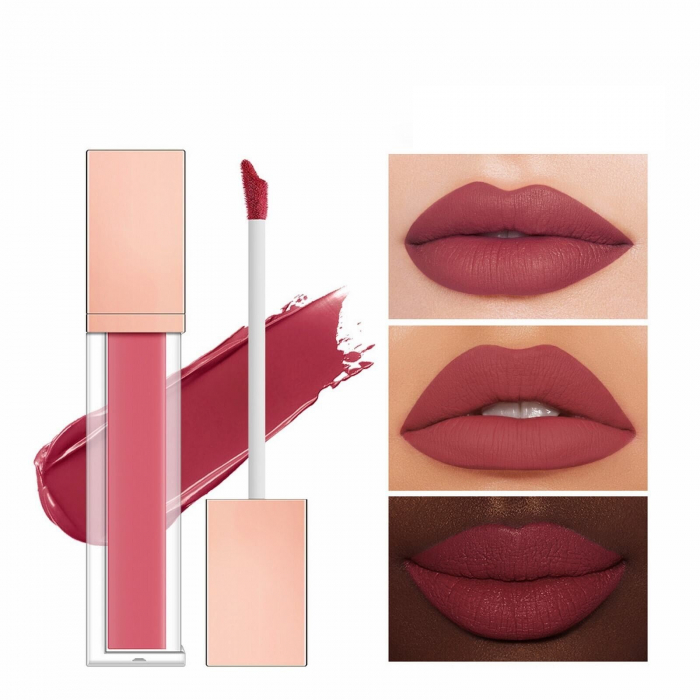 Ruj mat rezistent la transfer 24H aspect de catifea vegan, cosmopolitan red [3]