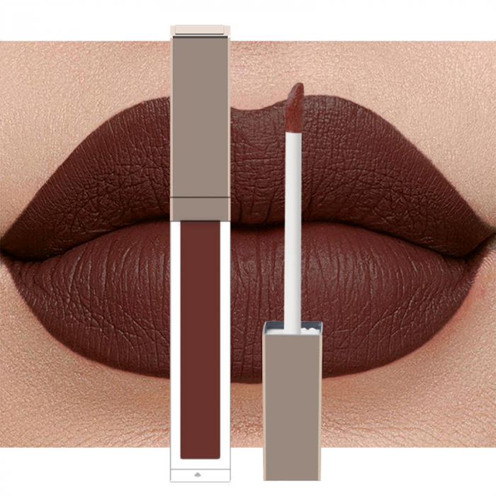 Ruj mat rezistent la transfer 24H aspect de catifea vegan, tawny brown [2]