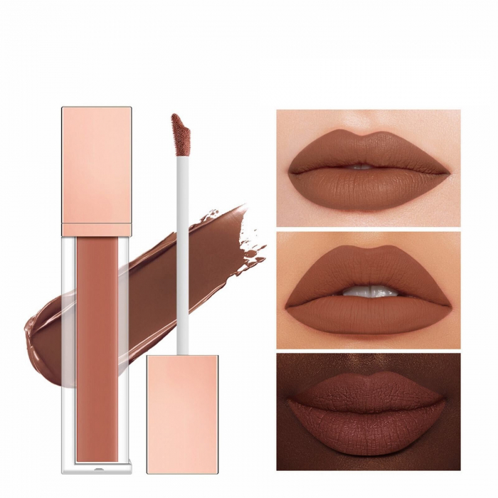 Ruj mat rezistent la transfer 24H aspect de catifea vegan, tawny brown [3]