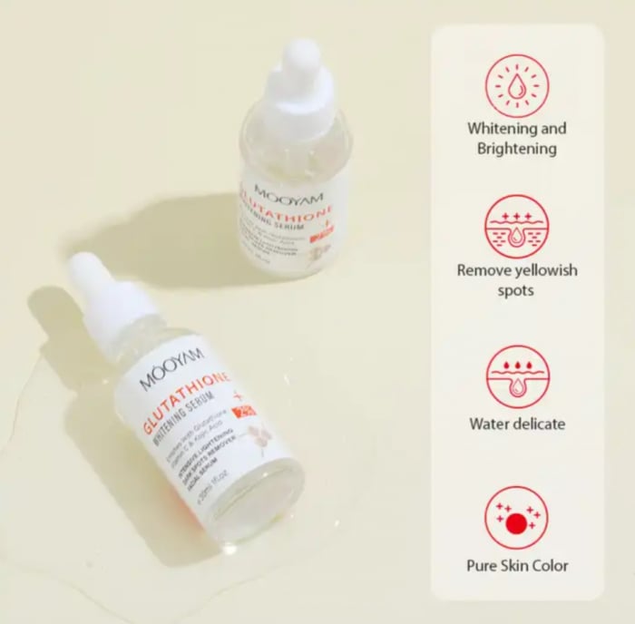 Serum cu glutation 2% vitamina C si acid Kojic pentru albirea pielii si imperfectiunilor, 30 ml [6]