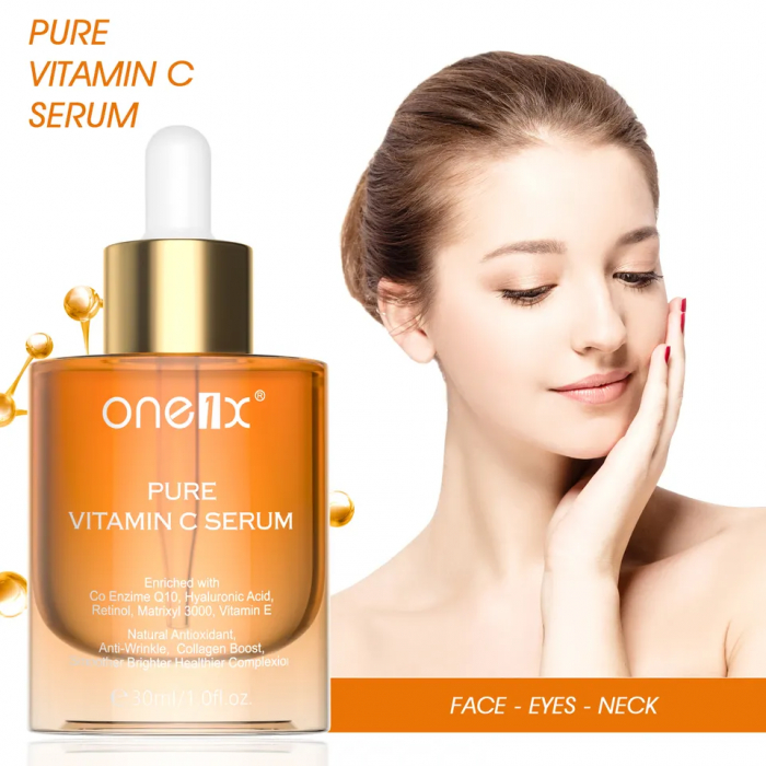 Serum cu vitamina C pura pentru indepartarea petelor stimuleaza colagenul efect antirid, 30 ml [5]