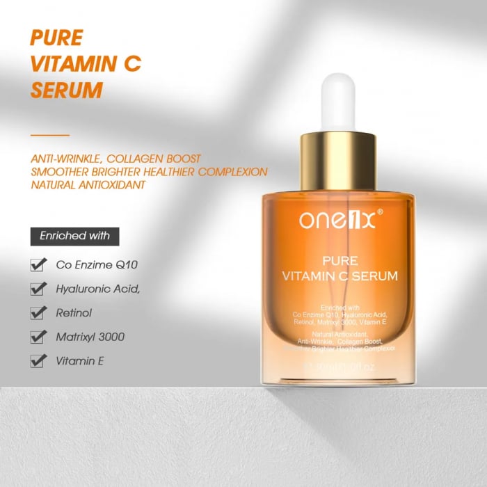 Serum cu vitamina C pura pentru indepartarea petelor stimuleaza colagenul efect antirid, 30 ml [4]