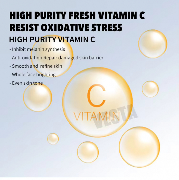 Serum eficient cu Vitamina C si acid hialuronic pur filler pentru lifting si umplere riduri VC+Ha, 30 ml [5]