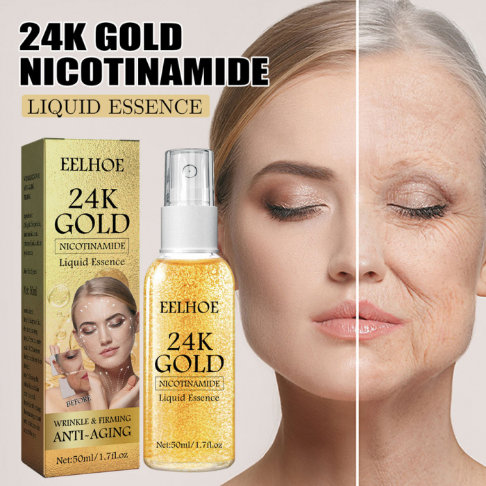 Serum fata cu aur 24k si niacinamide pentru riduri si tonifierea pielii, 30 ml [2]