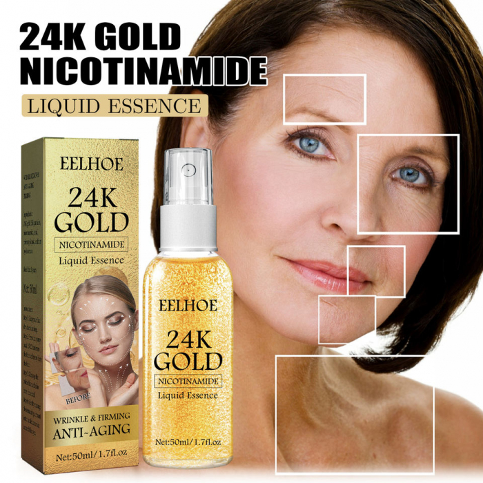 Serum fata cu aur 24k si niacinamide pentru riduri si tonifierea pielii, 30 ml [3]