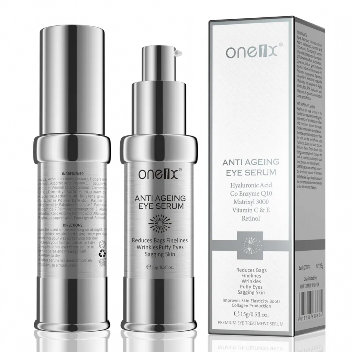Serum pentru cearcane si pungi  cu acid hialuronic Q10 vitamine si retinol, 15 g [4]