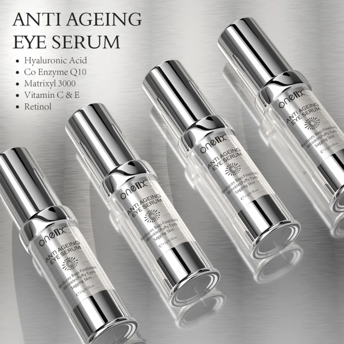 Serum pentru cearcane si pungi  cu acid hialuronic Q10 vitamine si retinol, 15 g [3]