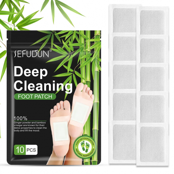 Set 10 plasturi detoxifiere cu ghimbir si bambus pentru eliminare toxine si un somn relaxat [4]