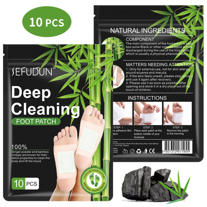 Set 10 plasturi detoxifiere cu ghimbir si bambus pentru eliminare toxine si un somn relaxat [2]