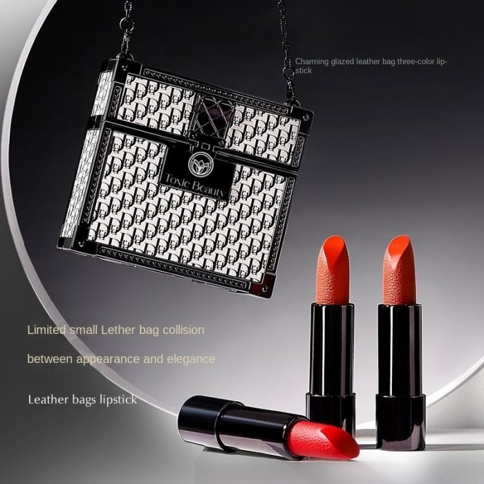 Set 3 rujuri mate cu gentuta eleganta cadou produse Vegan cruelty-free, rosu [5]