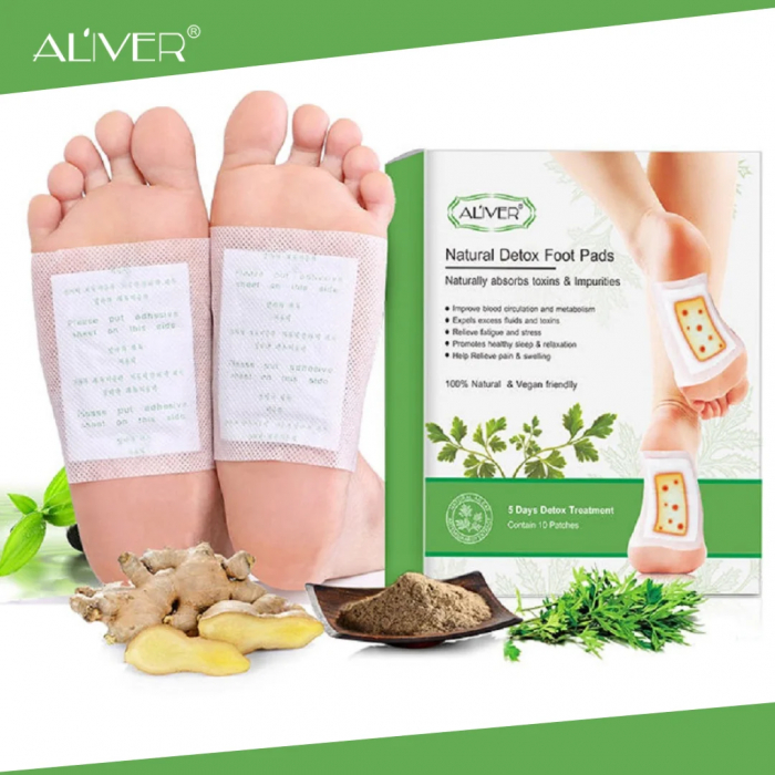 Tratament natural de detoxifiere pentru 5 zile elimina toxinele si impuritatile Vegan 10 plasturi [2]
