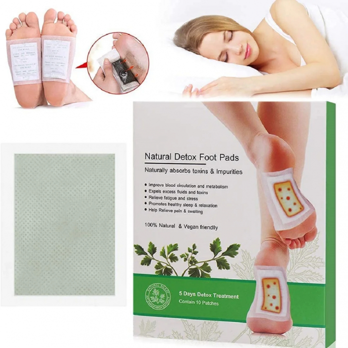 Tratament natural de detoxifiere pentru 5 zile elimina toxinele si impuritatile Vegan 10 plasturi [6]