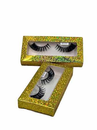 Gene false banda efect Russian Volume 3D Winged Mink curbura D, negru [4]