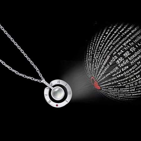 Lant cadou cu proiectie te iubesc in 100 de limbi silver [1]