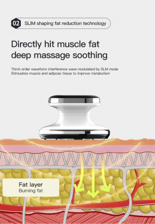 Aparat de slabit 5 in1 cu radiofrecventa RF, stimulare musculara EMS si 4 tipuri de lumini foton led, diamond white [3]