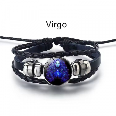 Toate produsele - Bratara manifestarii pentru calm si noroc alunga negativitatea cu semne zodiacale este reglabila si unisex, Fecioara