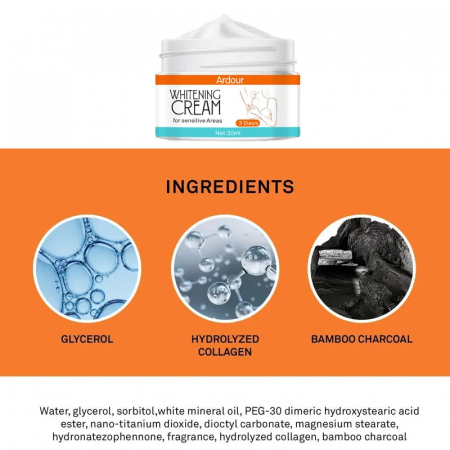 Crema pentru albirea pielii formula eficienta in 3 zile zone sensibile ingrediente naturale, 30 ml [2]