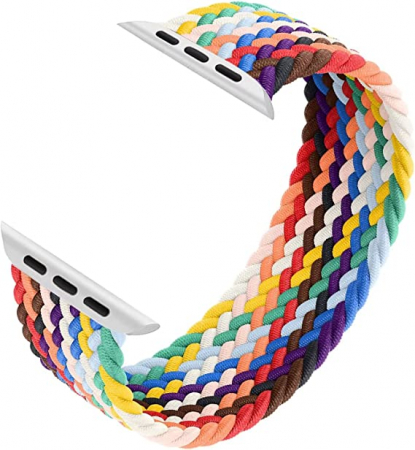 Curea impletita curcubeu smartwatch Apple Watch 38-40-41 mm Pride, multicolor [1]