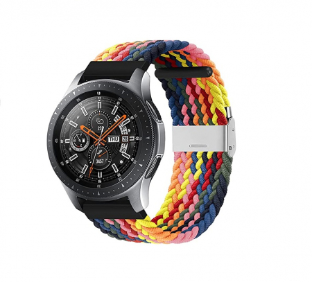 Toate produsele - Curea impletita curcubeu smartwatch Huawei GT2 46mm 22 mm Pride, multicolor