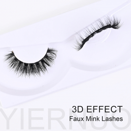Gene false banda efect Russian Volume 3D Extreme Mink curbura D silk cat-eye, negru [2]