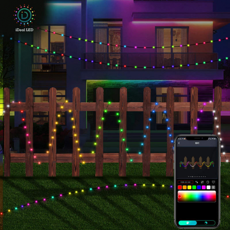 Instalatie smart LED-RGB controlata de aplicatie cu temporizator si sincronizare pe muzica pentru interior/exterior, 10 m [2]