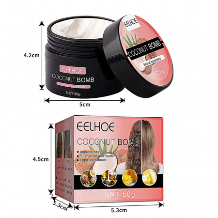 Masca hidratanta pentru par sanatos CoconutBomb, 50 g [2]