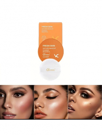 Pudra de fixare libera, rezistenta la apa, matifianta, controlul uleiului, pudra minerala pentru fata cu Vitamina C [2]