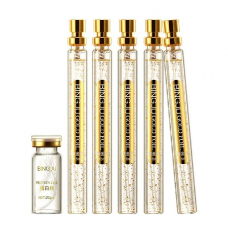 Set 20 de fire Instalift cu proteine de colagen-peptide si 5 serumuri Nano Gold, gold [1]