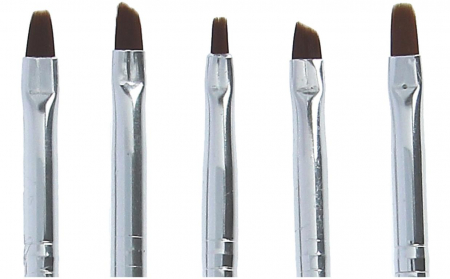 Set 5 pensule aplicare gel si constructie unghii false, Toxic Beauty [1]