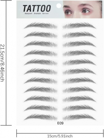 Stickere 4d tatuaj pentru sprancene efect de microblading, negru [1]