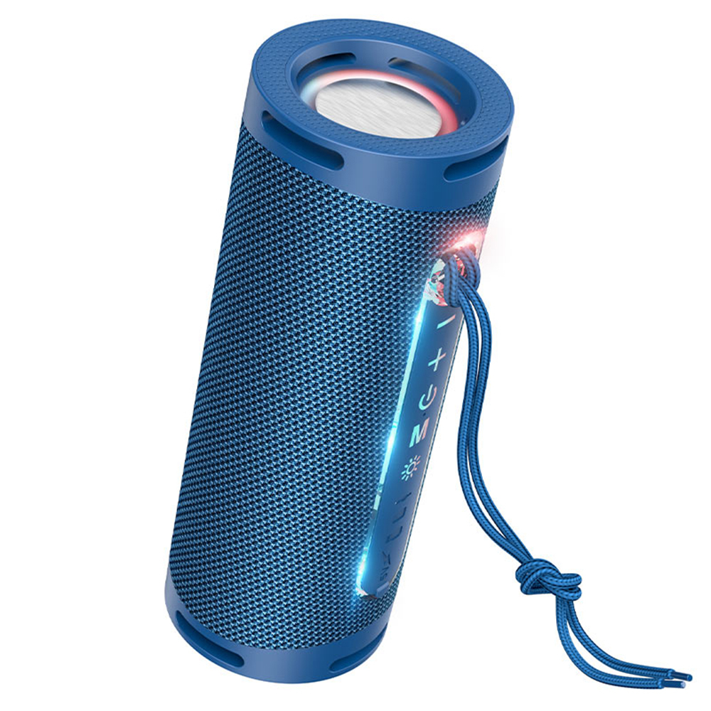 Bezdrôtový prenosný reproduktor Dazzling pulse (HC9) - s okolitým svetlom, Bluetooth 5.1, 10 W - modrý