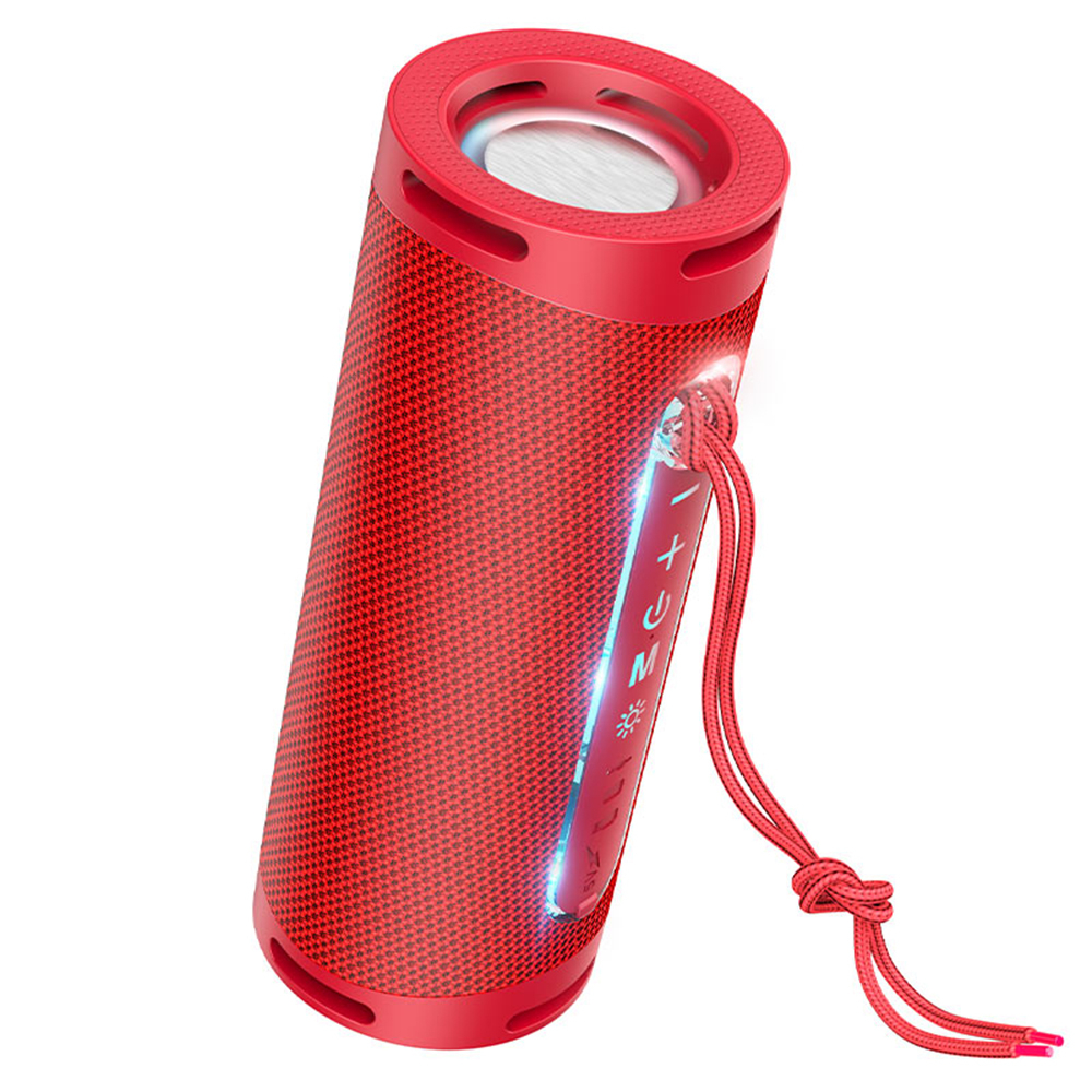 Bezdrôtový prenosný reproduktor Dazzling pulse (HC9) - s okolitým svetlom, Bluetooth 5.1, 10 W - červený