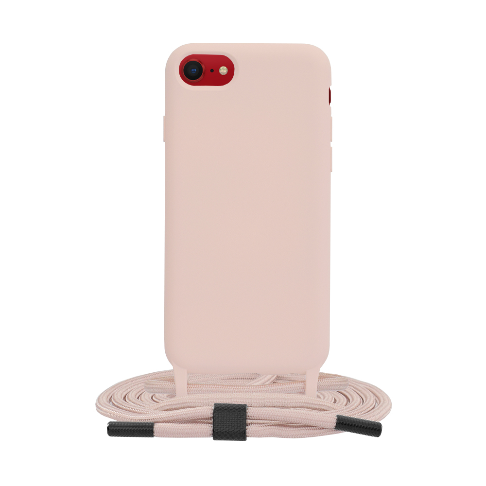 Husa pentru iPhone SE 2, SE 2020 SE 3, SE 2022 - Techsuit Crossbody Lanyard - Pink