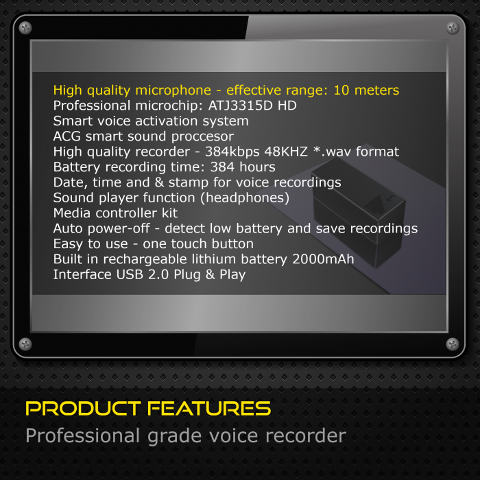 Discreet and Powerful Professional Spy Recorder [2]