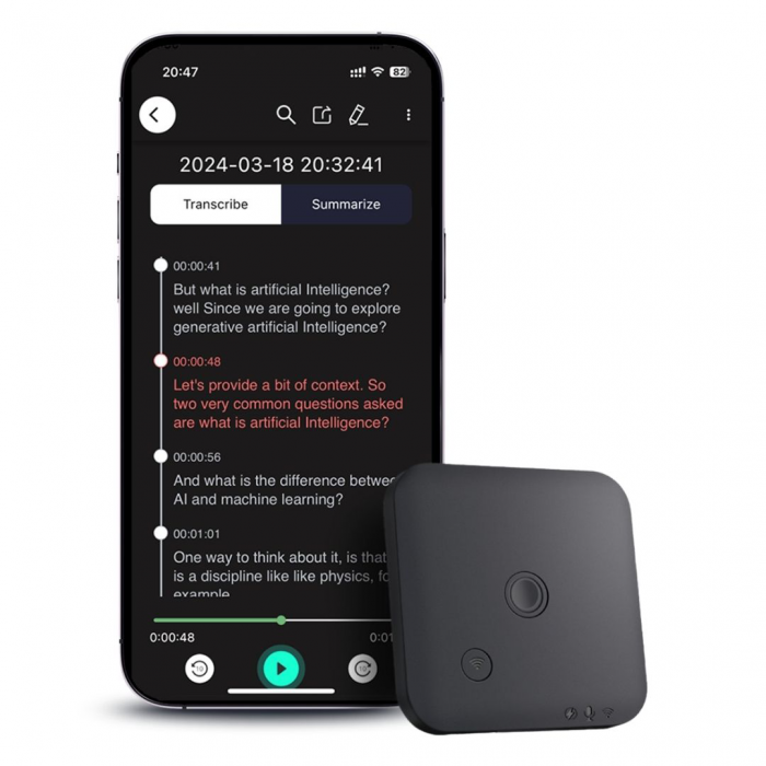 CyberCall Professional Recorder - Phone Call Recording & AI Conversation Transcription + Classic Function - 64GB - WiFi - iOS & Android App - High Performance [O8] [1]