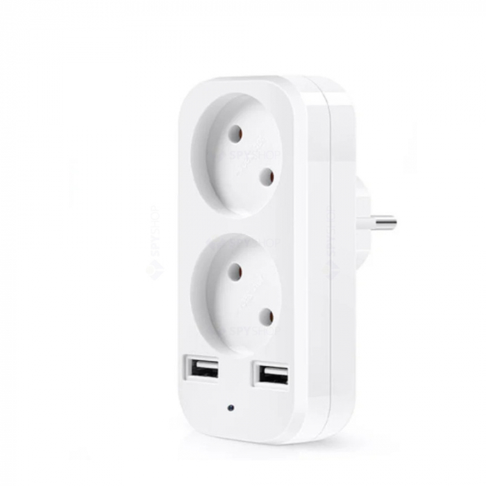 Adaptador de Enchufe Doble Espía con Cámara Wi-Fi [4]